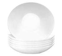 Bormioli Rocco Prometeo Oval Glass Soup Plates - 23Cm - White - Pack Of 6