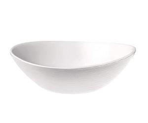 Bormioli Rocco ‘Prometeo’ White Bowls - Breakfast/Appetizer/Soup/Dessert Bowls - Strong Tempered Opal Glass - Microwave & Dishwasher-Safe - Luxury Italian Tableware (6)