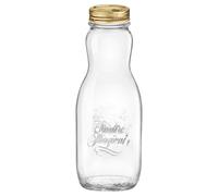 Bormioli Rocco Quattro Stagioni Glass Juice Bottle with Screw Top Lid - 1L in Clear Bormioli Rocco Clear