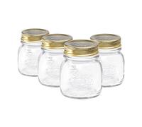 Bormioli Rocco Set of 4 Food Preserve Jars with Airtight Screw Lid from Quattro Stagioni - 150ml