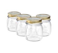 Quattro Stagioni Glass Preserving Jars 250ml Clear Pack of 4 Bormioli Rocco Clear One Size