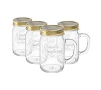 Bormioli Rocco Quattro Stagioni Glass Preserving Mason Jars - 475Ml - Clear - Pack Of 4