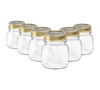 Bormioli Rocco Quattro Stagioni Glass Storage Jars 150ml Pack of 6 in Clear Bormioli Rocco Clear