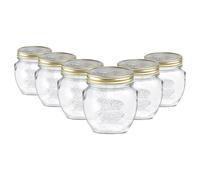 Bormioli Rocco Quattro Stagioni Glass Storage Jars 500ml Pack of 6 in Clear Bormioli Rocco Clear