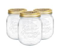 Bormioli Rocco Quattro Stagioni Glass Storage Jars - 700Ml - Pack Of 3