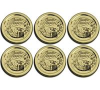Bormioli Rocco: "Quattro Stagioni" Lids 2.75inch (70mm) Diameter (Pack of 6) [ Italian Import ]