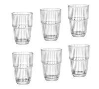 Bormioli Rocco Set of 6 Barshine Glass Glasses for Long Drink 38cl