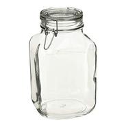 Bormioli Rocco SYNCHKG077327 Duplicate of KC84554 Fido Glass Canning Jar Italian-3 Liter, 18/8 Stainless Steel