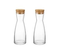 Bormioli Rocco Ypsilon 0.5L Clear Glass Jug with Cork Lid - Elegant Jug for Water, Juice, Extract or Wine