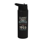Born 1956 Classic Muscle Car 70th Birthday Stainless Steel Insulated Water Bottle