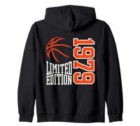 Born 1979 Birthday Basketball Limited Legendary Since 1979 Zip Hoodie
