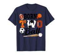 Born 2 Ball 2nd Birthday Sports Ball Theme 2 Year Old T-Shirt