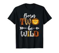 Born 2 Be Wild Birthday Decorations Girl Boy Baby Lion 2nd T-Shirt