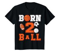 Born 2nd Ball Bday Sport Ball Theme 2 Year Old Kids T-Shirt