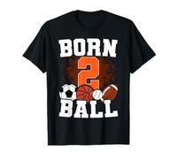 Born 2nd Ball Birthday Sport Theme 2 Year Old Kids T-Shirt
