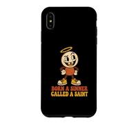 Born a Sinner Called a Saint Crooked Halo Grin Christian Case for iPhone XS Max