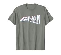 Born-Again | for Christian T-Shirt, Men, Olive Heather, Large