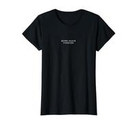 Born Again Forever Minimalist Christian Value Graphic T-Shirt, Women, Black, S