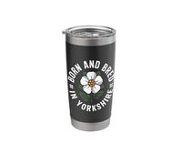 Born and Raised in Yorkshire, White Rose County Stainless Steel Insulated Tumbler