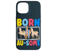 Born Au-Some Llama Alpaca Autism Awareness Month Case for iPhone 15
