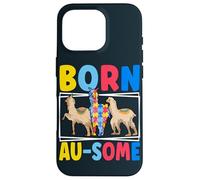 Born Au-Some Llama Alpaca Autism Awareness Month Case for iPhone 16 Pro