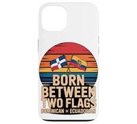 Born Between Two Flags Dominican Ecuadorian Case for iPhone 13