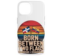 Born Between Two Flags Dominican Ecuadorian Case for iPhone 14