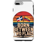 Born Between Two Flags Dominican Ecuadorian Case for iPhone 7 Plus/8 Plus