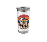 Born Between Two Flags Dominican Ecuadorian Stainless Steel Insulated Tumbler