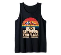 Born Between Two Flags Dominican Ecuadorian Tank Top
