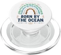 Born By The Ocean Sea Glass Boho Rainbow Coastal Beach PopSockets PopGrip for MagSafe