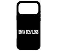 Born Fearless Military Style Mindset Typography Graphic Case for iPhone 17 Pro Max