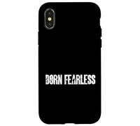 Born Fearless Military Style Mindset Typography Graphic Case for iPhone X/XS