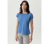 Born female Aina Crew Neck Cutout Detail Sports T-Shirt - M - Cornflower, Khaki,Cornflower