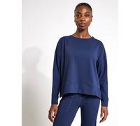 Born female Crew Neck Oversized Sweatshirt - Dark Blue, Dark Blue