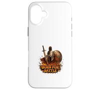 Born For Battle Spartan Warrior Strength Design Case for iPhone 16 Plus