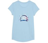 Born for Class of 2025: Cosmic Graduate Celebration T-Shirt, Girls, Baby Blue, XS