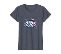 Born for Class of 2025: Cosmic Graduate Celebration T-Shirt, Women, Heather Blue, XS
