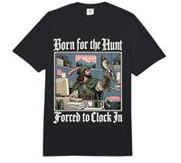 Born for the Hunt Forced to Clock in - Workaholic Falconer Comfort Colors Adult Heavyweight T-Shirt