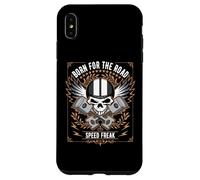 Born for the Road Speed Freak Retro Skull Design Case for iPhone XS Max