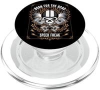 Born for the Road Speed Freak Retro Skull Design PopSockets PopGrip for MagSafe