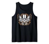 Born for The Road Speed Freak Retro Skull Design Tank Top