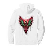 Born From Chaos Phoenix - Vintage Edgy Y2K Backprint Graffiti Pullover Hoodie