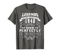 Born in 1940 Vintage Birthday T-Shirt, Men, Asphalt Grey, 3X-Large