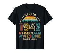 Born in 1942 83 Years Being Awesome Vintage 83rd Birthday T-Shirt