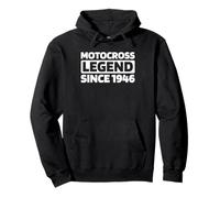 Born In 1946 - Supermoto Mx Motocross Dirt Bike Birthday Pullover Hoodie