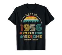 Born in 1956 69 Years Being Awesome Vintage 69th Birthday T-Shirt