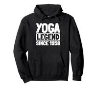 Born In 1958 Yoga Yogi - Training Birthday Pullover Hoodie