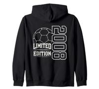 Born in 2008 Milestone Birthday Legendary Since 2008 Soccer Zip Hoodie