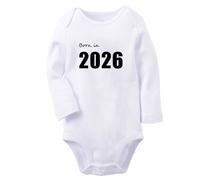 Born in 2026 Novelty Romper Baby Bodysuits Newborn Infant Jumpsuits Kids Cotton Clothes Long One-Piece Outfits